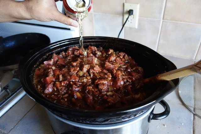 Chili Beer Pour